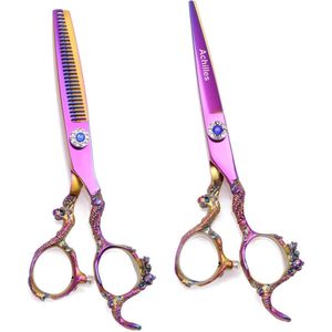 Achilles® Purple Dragon Kappersschaar Set - Complete Kappersset - Hair Scissors - Coupeschaar
