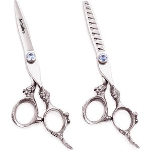 Achilles® Blue Diamond Kappersschaar Set - Complete Kappersset - Hair Scissors - Coupeschaar