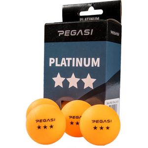 Pegasi 3 ster pingpong ballen 6st. Oranje - Tafeltennis balletjes