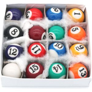 Pegasi Mini Poolballen set 25mm - Voor Mini Pooltafels - Fenolhars - Gepolijste Pool Ballen