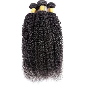 Human Hairweaves | Kinky Curly | 22"" / 55cm | Natural color 1B Zwart / Bruin| Brazillian Remy Hair