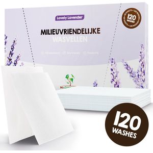 Mr. Green Mind Wasstrips - 120 Wasbeurten -- Lovely lavender- Wasmiddel Wasmiddeldoekjes incl. wasverzachter