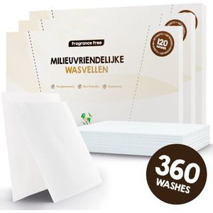 Mr. Green Mind Wasstrips ECO 360 Wasbeurten Parfum Vrij Wasmiddel Milieuvriendelijke Wasstrips Wasmiddel Voordeelverpakking incl. wasverzachter