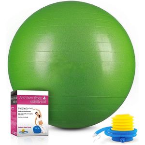 Sens Design Zitbal Fitnessbal Yogabal Gymbal - 85 cm - groen incl. pomp