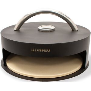 BonFeu BonPizza Oven - Zwart - Ø42 cm - Inclusief Pizzasteen