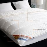 De Schaperie | Luxe 4-Seizoenen 100% IWS Zuiver Scheer wollen Dekbed met Rits | All-Season | 240x220 cm (extra lang)