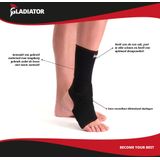 Gladiator Sports Premium Enkelbrace - Enkelsteun - Enkel Bandage - Comfort Fit - Zwart - L