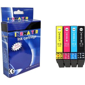 Inkmaster huismerk premium cartridges voor Epson 18XL multipack van 4 kleuren voor Epson Expression Home XP205, XP30, XP302, XP305, XP402, XP405, XP412, XP415, XP315, XP312, XP215, XP212, XP225, XP322, XP422, XP425, XP325, XP222