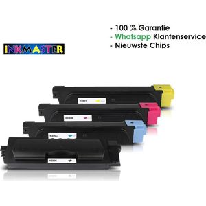 Inkmaster premium huismerk multipack 4 toners Zwart + 3 kleuren geschikt voor Kyocera TK-590 voor Kyocera Ecosys M6026 M6026cdn M6026cidn M6526 M6526cdn M6526cidn P6026 P6026cdn FS-C2026MFP FS-C2126MFP FS-C2526MFP FS-C2626MFP FS-C5250DN TK590