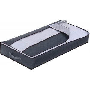 SUNMOOL - Onderbed Opbergzakken - Opbergzak Organizer - Opbergtas en Organiser voor Dekbed en Kleding - Opvouwbaar - 100x50x18cm - 90L - Grijs - 1 Stuk