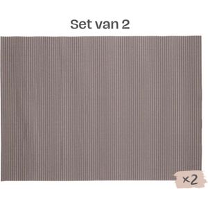 2x Badmat antislip douche - Taupe - 65x90 cm - Douchemat antislipmat - Anti slip mat badkamer