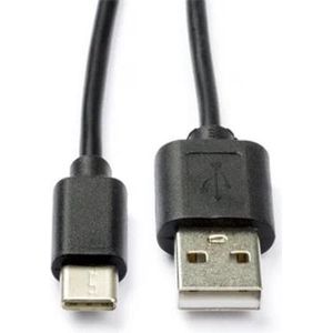 OTRONIC® USB-A naar USB-C kabeltje 30cm kort zwart