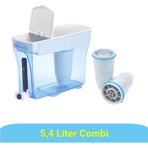 ZeroWater Combi Box - 5,4L Filtersysteem met 3 Waterfilters en TDS Meter - Waterdispenser met Kraantje - Drinkwater Filter