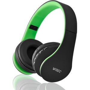WiseQ Draadloze Koptelefoon Voor Kinderen - Bluetooth 5.0 - Groen - Over Ear - Kinderkoptelefoon
