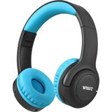 WiseQ HERO Draadloze Kinderkoptelefoon - 38 uur batterij - Bluetooth 5.0 - Volumebegrenzing - Zwart & Blauw