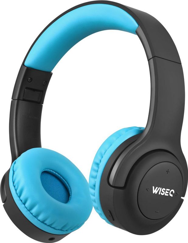 WiseQ HERO Draadloze Kinderkoptelefoon - 38 uur batterij - Bluetooth 5.0 - Volumebegrenzing - Zwart & Blauw
