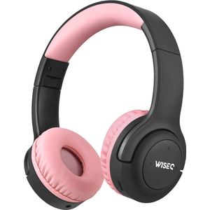 WiseQ HERO Draadloze Kinderkoptelefoon - 38 uur batterij - Bluetooth 5.0 - Volumebegrenzing - Zwart & Roze