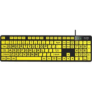 Grootletter toetsenbord - geel