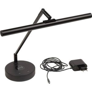 Specter Piano Led Leeslamp Met Draadloze Telefoon Oplader En USB Aansluiting | Boeklampje - Dimbaar - Leeslampje