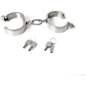 Prolink Novelties® - Press lock handboeien - handcuffs - stainless steel - luxe uitvoering