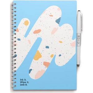 MOYU - Rocky Ice Notebook - Uitwisbaar Notitieboek A5 Hardcover - Multifunctionele pagina’s - Inclusief uitwisbare pen, houder en wisdoekje