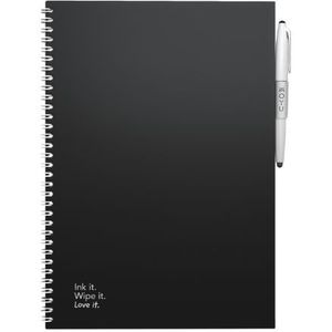MOYU Uitwisbaar Notitieboek Pitch Black - A4 Hardcover