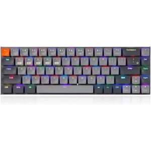 XINMENG RF-68MINI Draadloos Mechanisch Toetsenbord - 68Keys - Bluetooth/2.4G/Line 3modes - Low Blue Switch - RGB LIGHT - Windows/Mac - QWERTY - Lichtgewicht en draagbaar