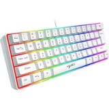 HXSJ V700 - Bedrade Gaming Toetsenbord - RGB - 61keys - QWERTY Toetsenborden - Wit