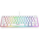 HXSJ V700 - Bedrade Gaming Toetsenbord - RGB - 61keys - Wit