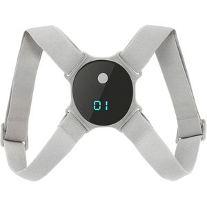 Luxevo Orthopedische Postuur Corrector - Rug Corrector voor Houding - Geavanceerde Rugbrace voor Optimale Houding Correctie - Verstelbare Rugband - Ideaal voor Fitness, Sport, Blessures & Herstel - USB-C Oplaadbaar - Grijs One Size