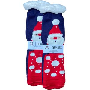 Sukats® Huissokken - Homesocks - Maat 36-41 - Dames Huissokken - Antislip Sokken - Fluffy Sokken - Kerst - Kerstsokken - Slofsokken - Variant 2 - Meerdere Maten en Varianten - Verwarmde Sokken
