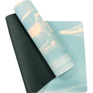 Yoga Mat Sportmat - Natuurlijk rubber - Fitnessmat - Antislip -Pro grip - extra breed - Yoga lessen - blauw - 5mm