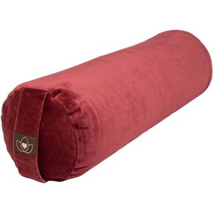 Yoga bolster eco velvet burgundy rond - Lotus
