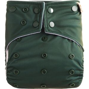 Pocketluier - Olive | Inclusief 2 boosters | Wasbare luier | Onesize - 5kg t/m 17kg | Dubbele lekgoten