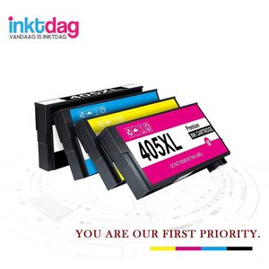 Inktdag inktcartridges voor Epson 405XL multipack, Epson 405xl inkt van 4 kleuren geschikt voor printers Epson WorkForce Pro WF-3820 DWF, WF-3825 DWF, WF-4820 DWF, WF-4825 DWF,WF-4830 DTWF, WF-7830 DTWF, WF-7835 DTWF, WF-7840 DTWF