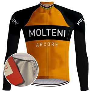 Retro Wielershirt Molteni lange mouwen - Oranje RedTed