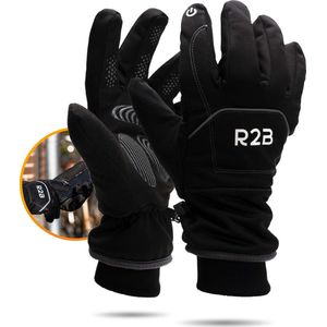 R2B Waterdichte Handschoenen - Maat M, Thermische Handschoenen voor touchscreen, Waterdicht en Winddicht, Handschoenen winter met Thinsulate voor Dames en Heren, Ultieme Isolatie