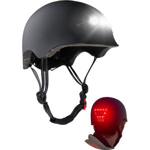 R2B Fietshelm voor volwassenen met LED-verlichting - Fiets helm voor dames en heren - Zie Maattabel