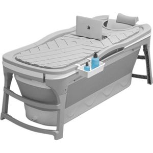 SimpleBath - Opvouwbaar Zitbad - 143cm lang - Bath Bucket - 200L - Grijs - Extra lang