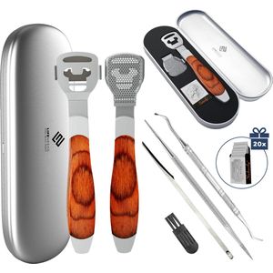 8-delige Pedicureset Professioneel - Pedicure Eeltmesjes - Eelt Verwijderaar Pedicure Set - Eeltverwijderaar Voetvijl - Eeltschraper - Eeltschaaf - Eeltrasp