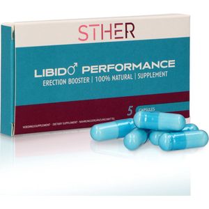 Sther Erectiepillen Voor Mannen -Libido Extreme Performance - Verbeterde Formule - 100 % Natuurlijk - Viagra Vervanger - 5 Stuks - Alternatief Voor: Viagra, Levitra, Cialis, Forte, En Kamagra