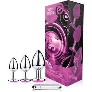 Metalen Buttplug Set Voor Mannen en Vrouwen - Valentijn cadeautje – Butt Plug - Roze