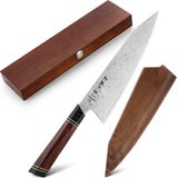 HEZHEN - Koksmes (Bunka-mes) van vol Damascus Staal (110 laags) - F2 Series