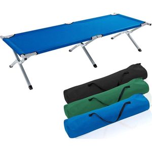 Sens Design Veldbed - Kampeerbed - Stretcher - Extra Groot - Blauw