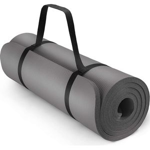 Sens Design Fitnessmat - Yogamat - 185 x 60 cm - 1.5cm dik - Grijs