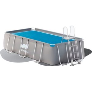 W'eau Solar cover rechthoekig - 300 x 200 cm (zeilmaat 286 x 186) - Zwart/Blauw - W'eau