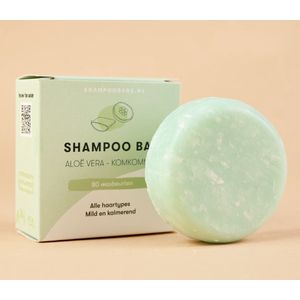 Shampoo Bar Aloë Vera - Komkommer | Handgemaakt in Nederland | SLS- & SLES-vrij | Dierproefvrij | 100% biologisch afbreekbare verpakking