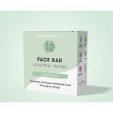 Face Bar Eucalyptus - Tea Tree | Handgemaakt in Nederland | Crueltyfree | 100% biologisch afbreekbare verpakking