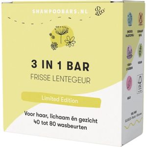 ShampooBars - 3-in-1 Bar - Frisse Lentegeur - Plasticvrij - Duurzaam