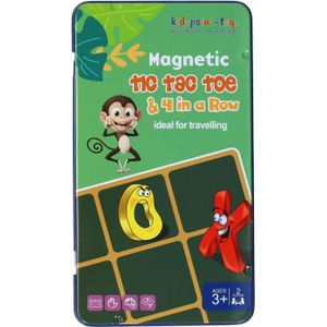 Reisspel - Magnetisch - 2-in-1 Tic Tac Toe & 4 op een Rij - 18x10 cm
